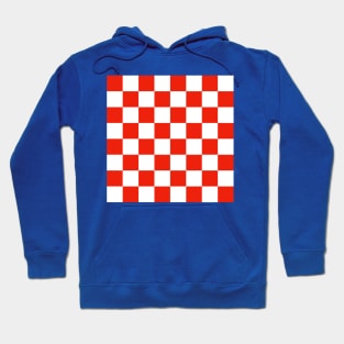 Red and White Checker Hoodie